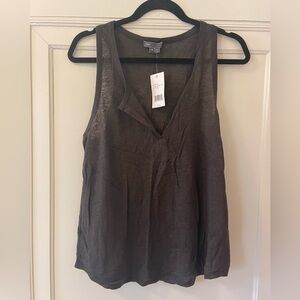 Brown Vince V-Neck Top